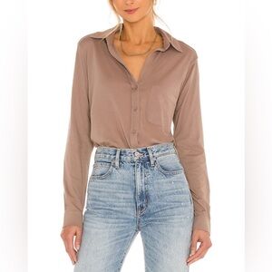 Bobi Light Weight Jersey Button Up in Java Size Medium (Like New)